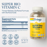 SOLARAY Vitamina C 1000mg con rosa mosqueta y acerola para apoyo antioxidante diario.