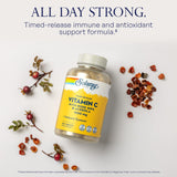 SOLARAY Vitamina C y etiqueta legible con beneficios antioxidantes.
