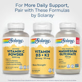 Solaray Vitamina C en polvo para licuados y bebidas.