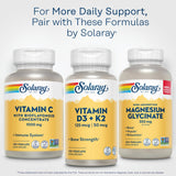 SOLARAY Vitamina C, cápsulas veganas para regímenes veganos.