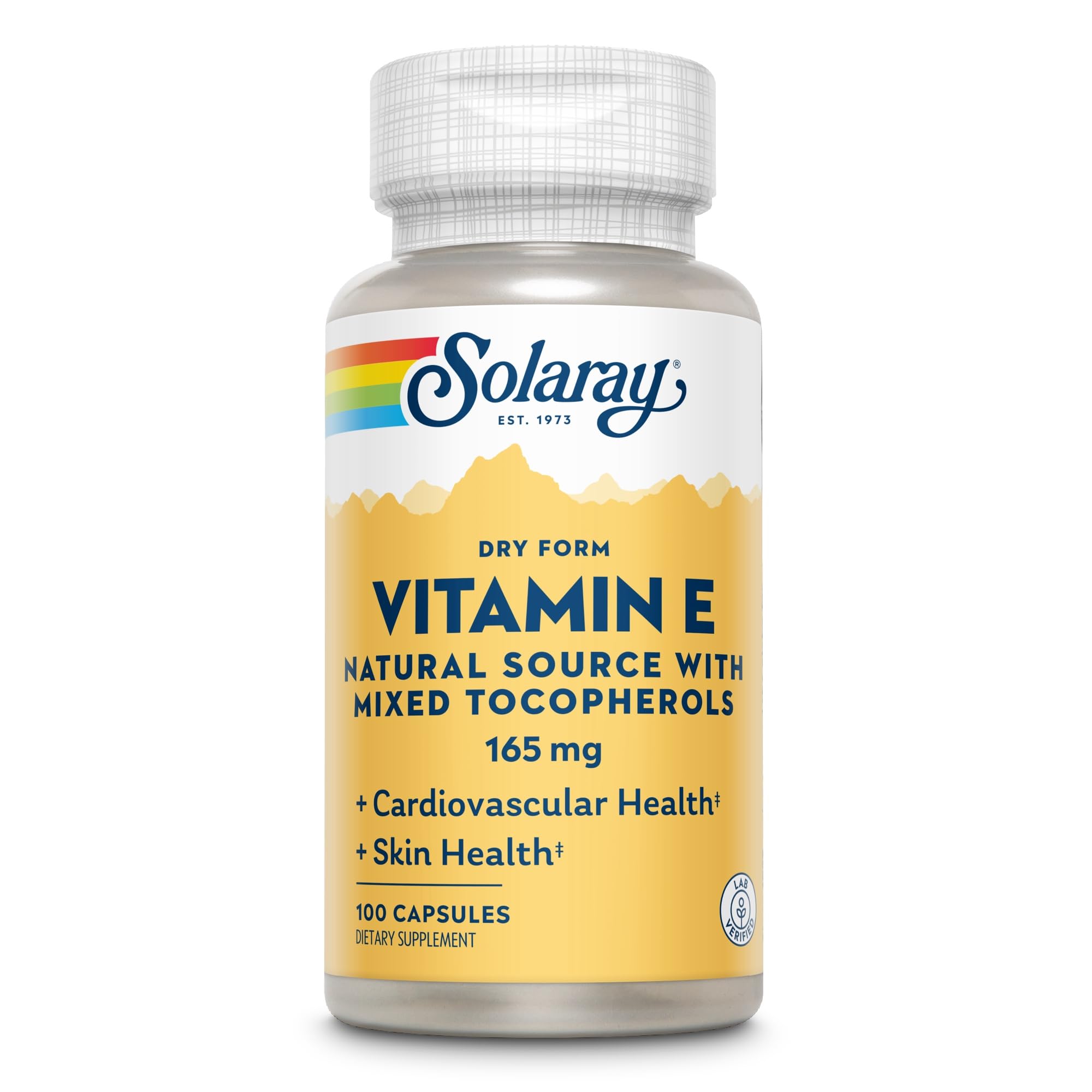 SOLARAY Vitamina E 200 UI para piel saludable y apoyo al corazón