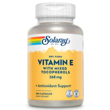 SOLARAY Vitamina E 400 UI en cápsulas de forma seca para digestión suave