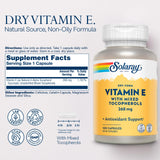 SOLARAY Vitamina E 400 UI con tocoferoles mixtos para actividad antioxidante diaria