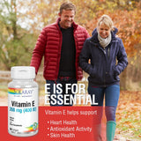 SOLARAY Vitamina E d-Alpha tocopherol, base de tocoferoles mixtos, potencia estable