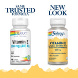 SOLARAY Vitamina E en botella: antioxidante diario para protección frente a radicales libres