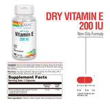 SOLARAY Vitamina E con tocoferoles mixtos para antioxidantes y piel saludable