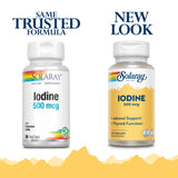 SOLARAY yodo 500mcg, cápsulas veganas listas para tomar