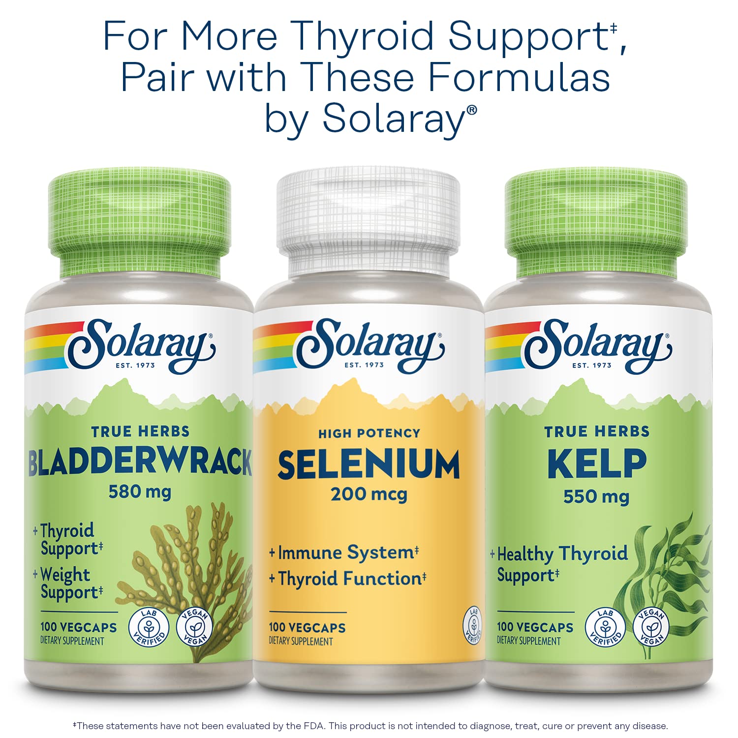 SOLARAY yodo 500mcg, empaque ecológico 100% PCR