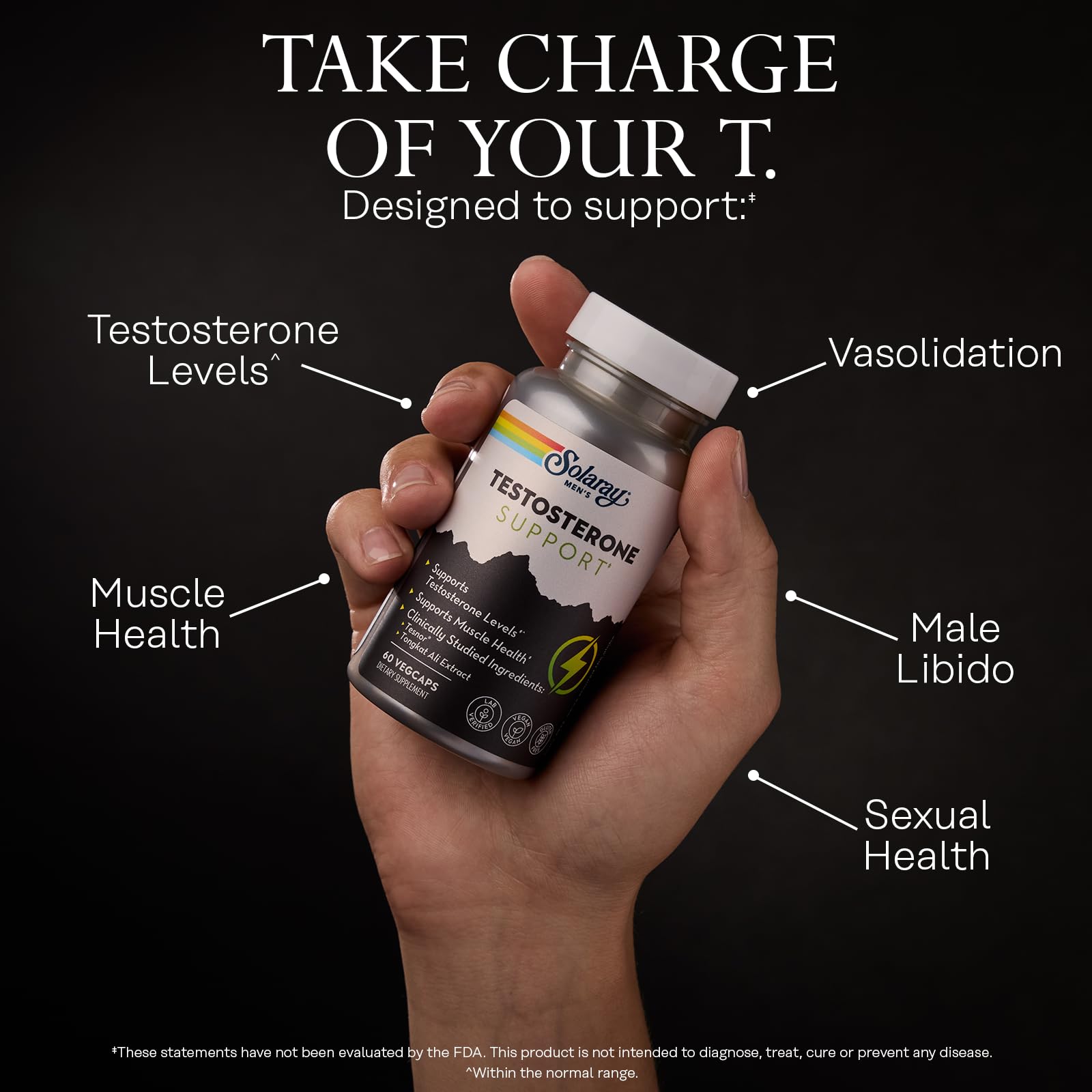 SOLARAY zinc 11 mg: apoyo a la producción normal de testosterona