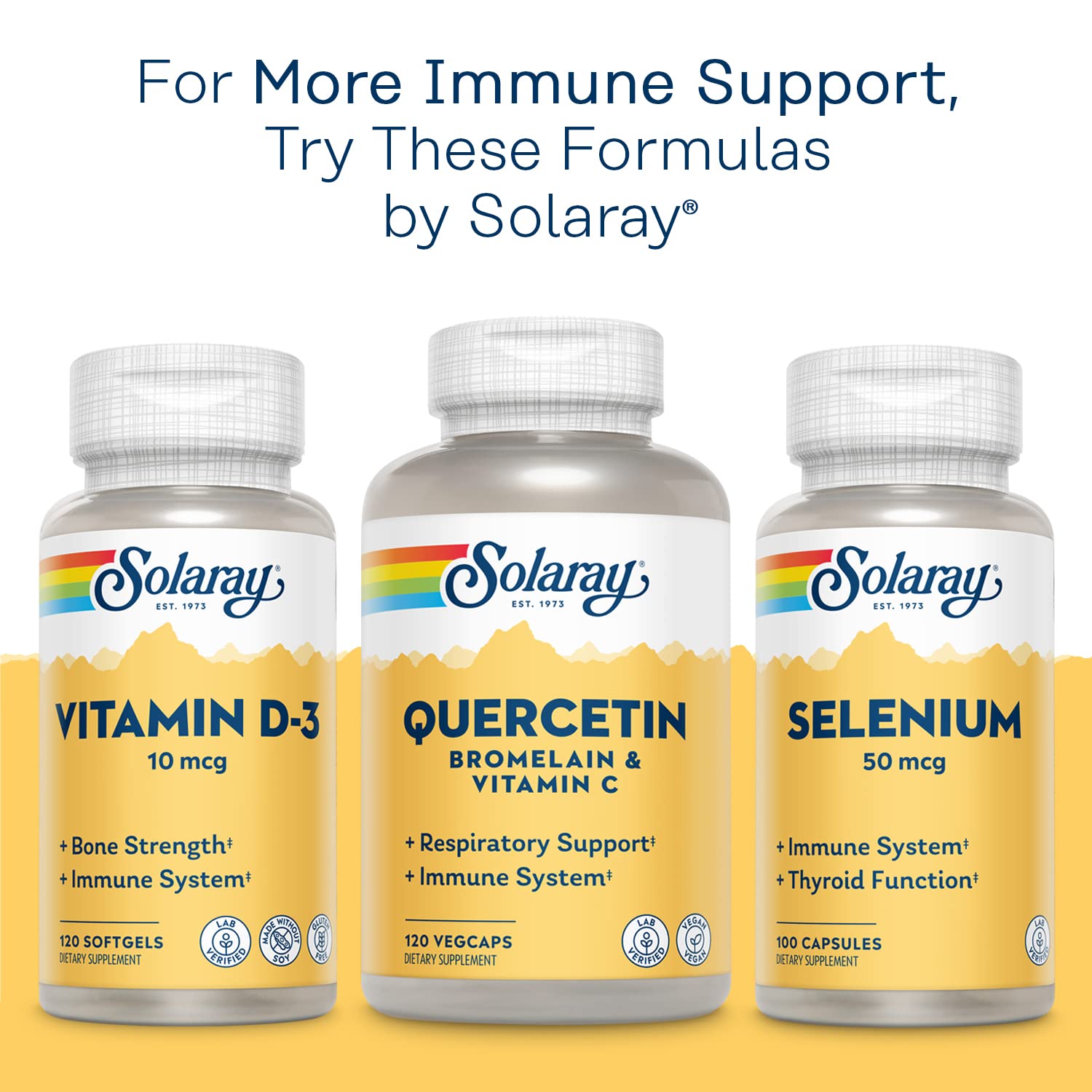 SOLARAY Zinc 50 mg, paquete de 3, fácil dosis diaria.