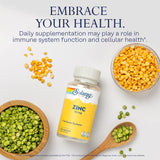 Solaray Zinc 50mg con semilla de calabaza, fuente adicional de zinc.