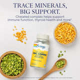 SOLARAY Zinc-Cobre quelato, cápsulas vegetales para salud holística.