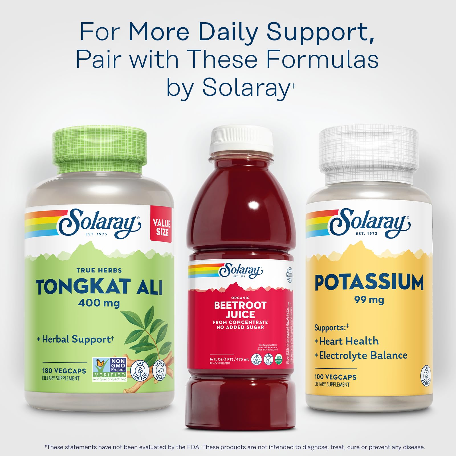 Solaray 473 ml Zumo de remolacha, fácil de medir para dosis diarias.
