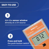 Solarmeter 6.4 sensor preciso para medición UV estable.