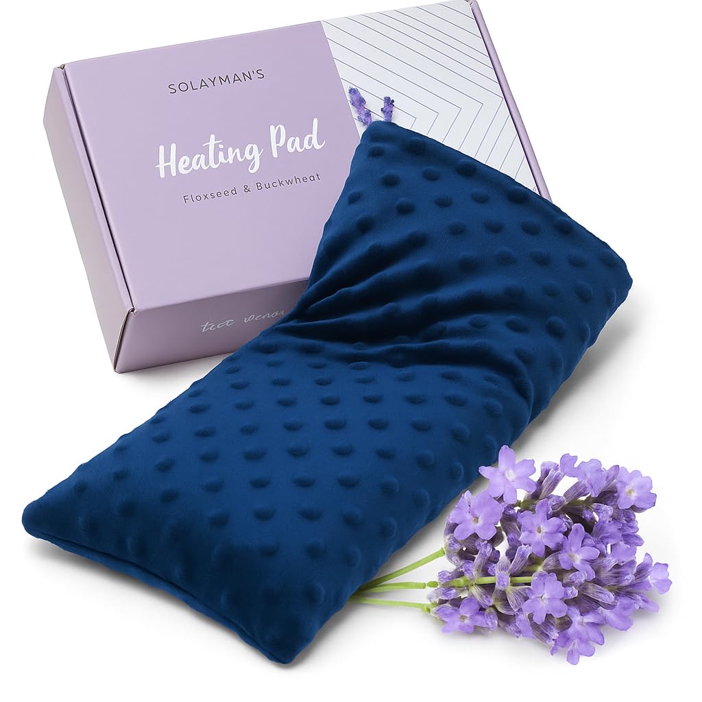 Almohadilla de lavanda de Solayman Tech para cuello y hombros con calor suave