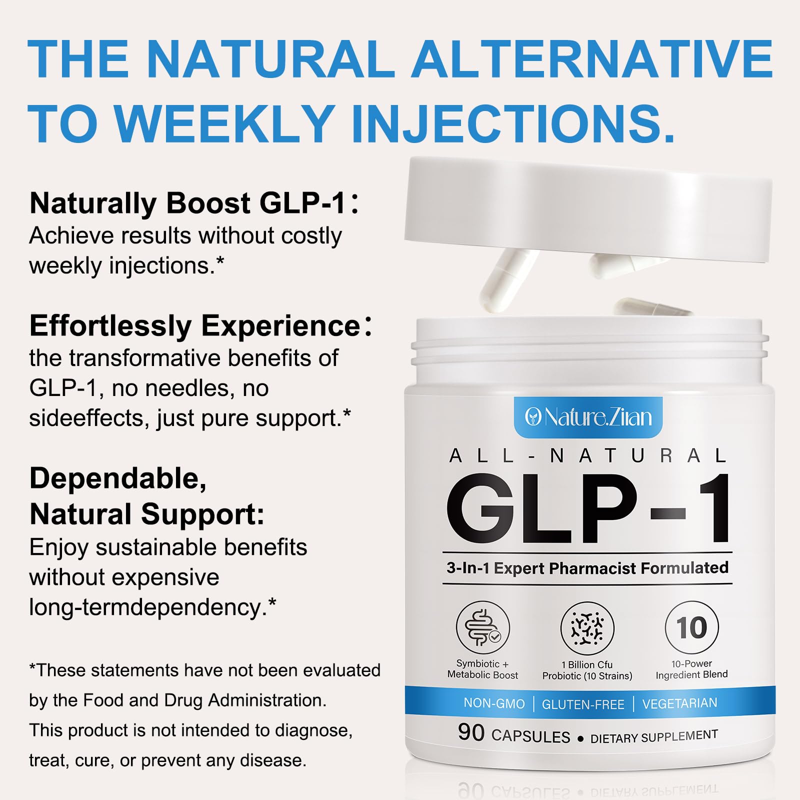 Capsulas Solemeony GLP Activate listas para tomar pueden ayudar a controlar antojos.