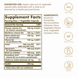 Solgar B-Complex 100 cápsulas vegetales enfocadas en metabolismo y energía sostenida.