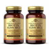 Solgar Biotina 10,000 mcg: bote de cápsulas vegetales, apoyo para cabello y uñas saludables