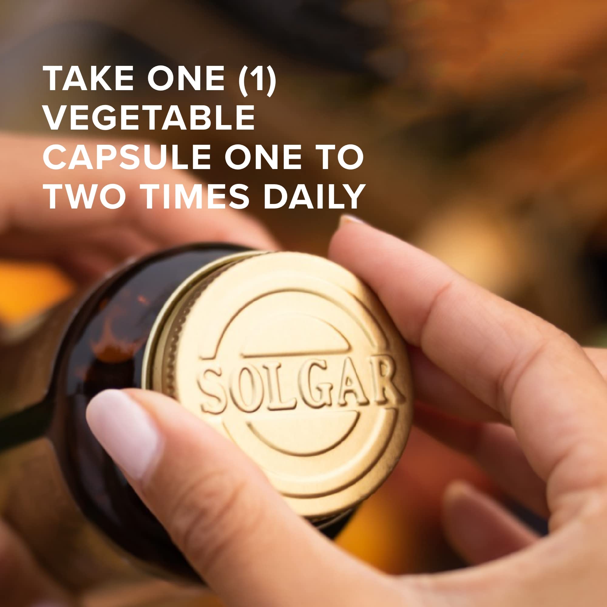 Solgar Biotina 5000 mcg: cápsulas vegetales para uso diario de cabello saludable.