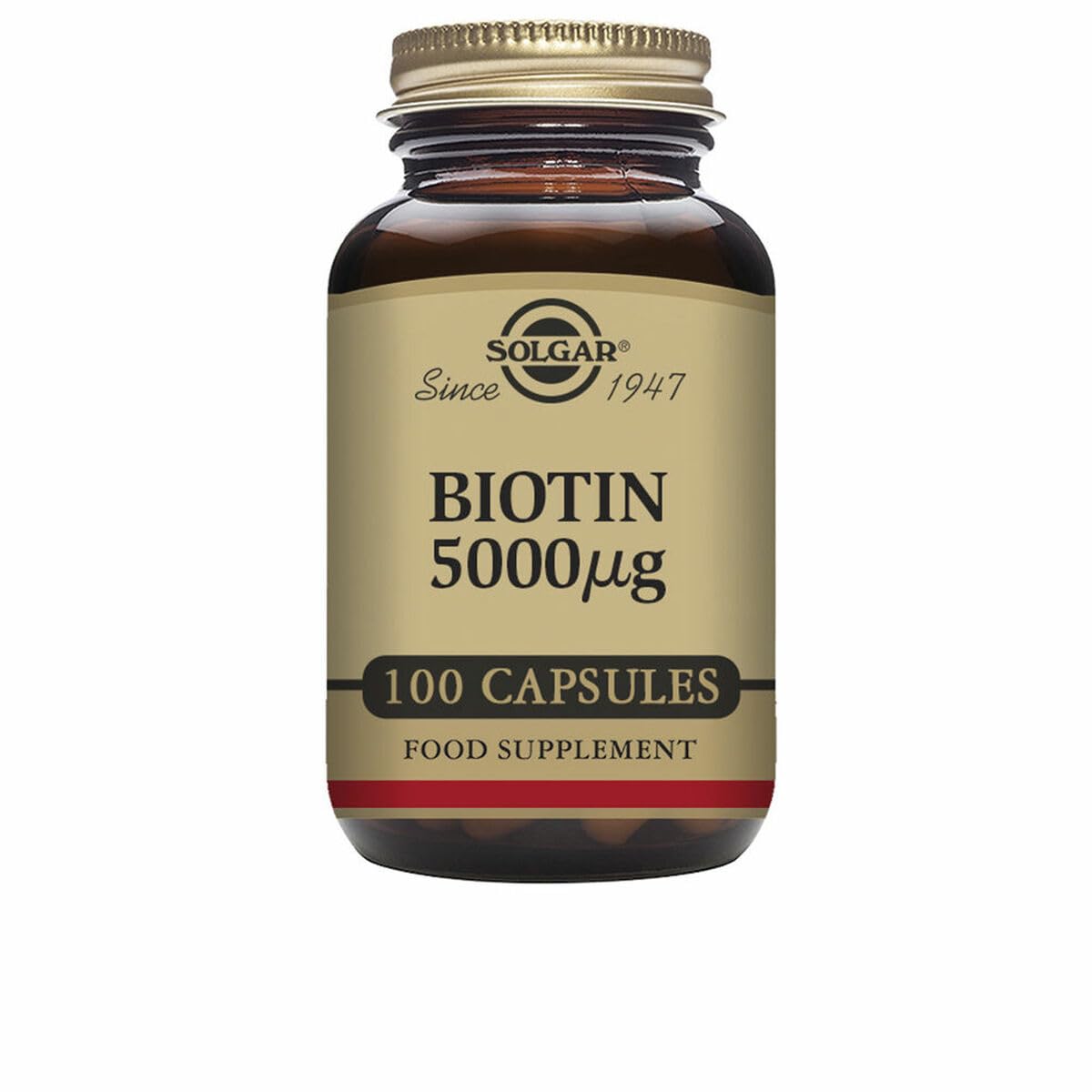 Solgar Biotina 5000 mcg: paquete de dos frascos para 100 porciones.