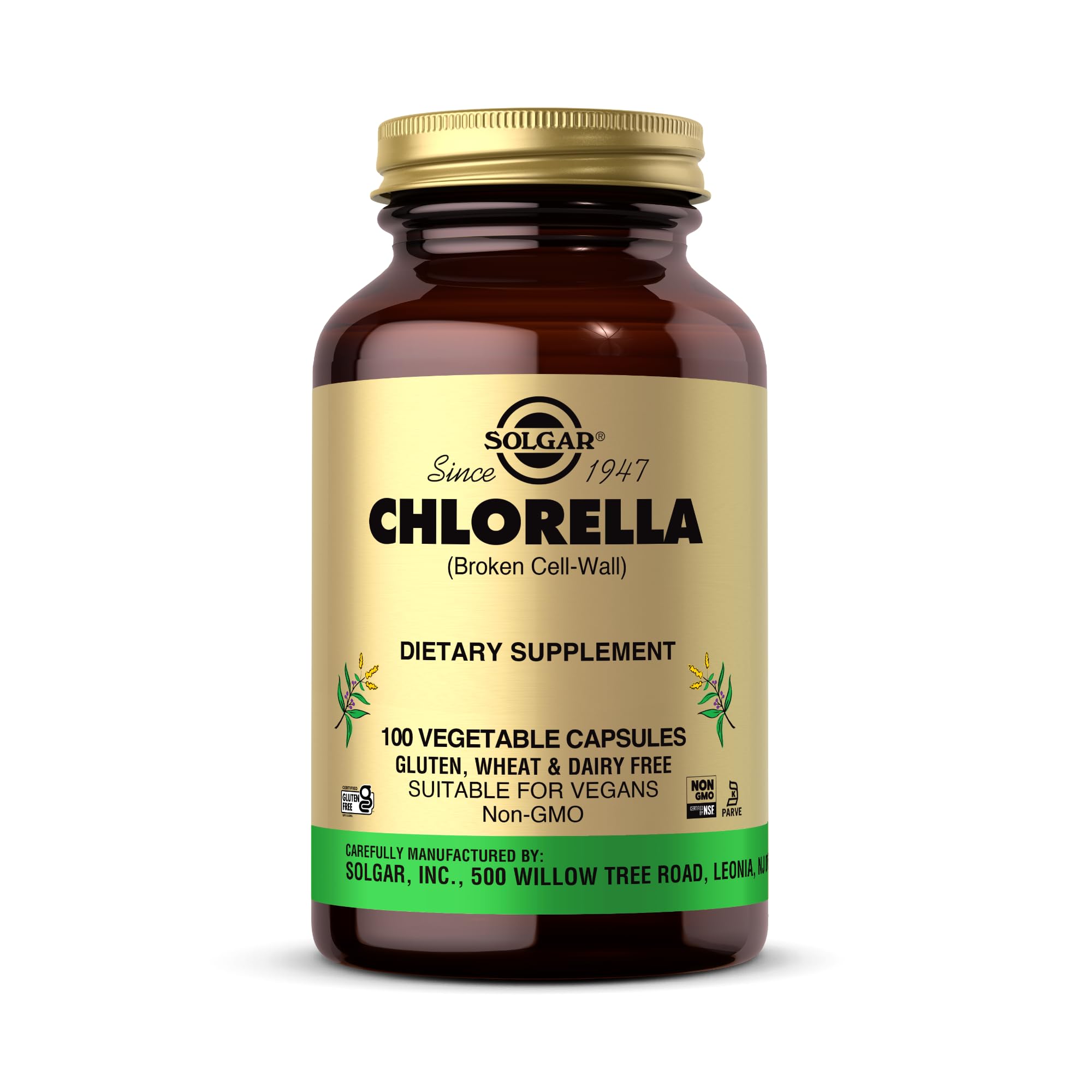 Solgar Chlorella, botella-frente, ideal para iniciar tu rutina diaria.