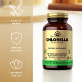 Solgar Chlorella, sin-gluten-y sin-lácteos, apta para dietas específicas.