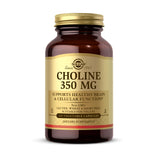 Solgar Colina 350 mg, frasco de cápsulas vegetales, posible apoyo para funciones celulares.