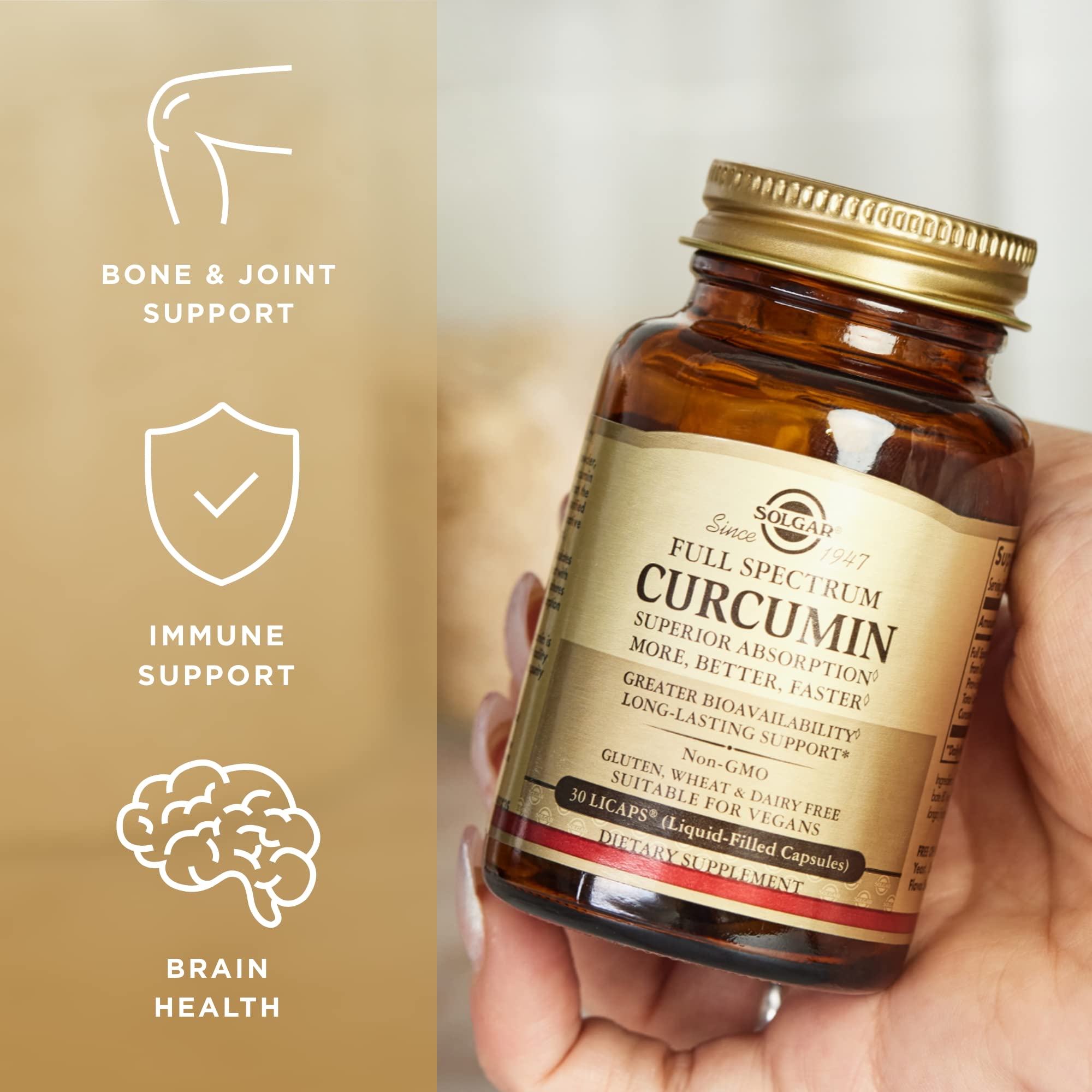 Solgar Curcumin: extracto estandarizado de cúrcuma de alta calidad