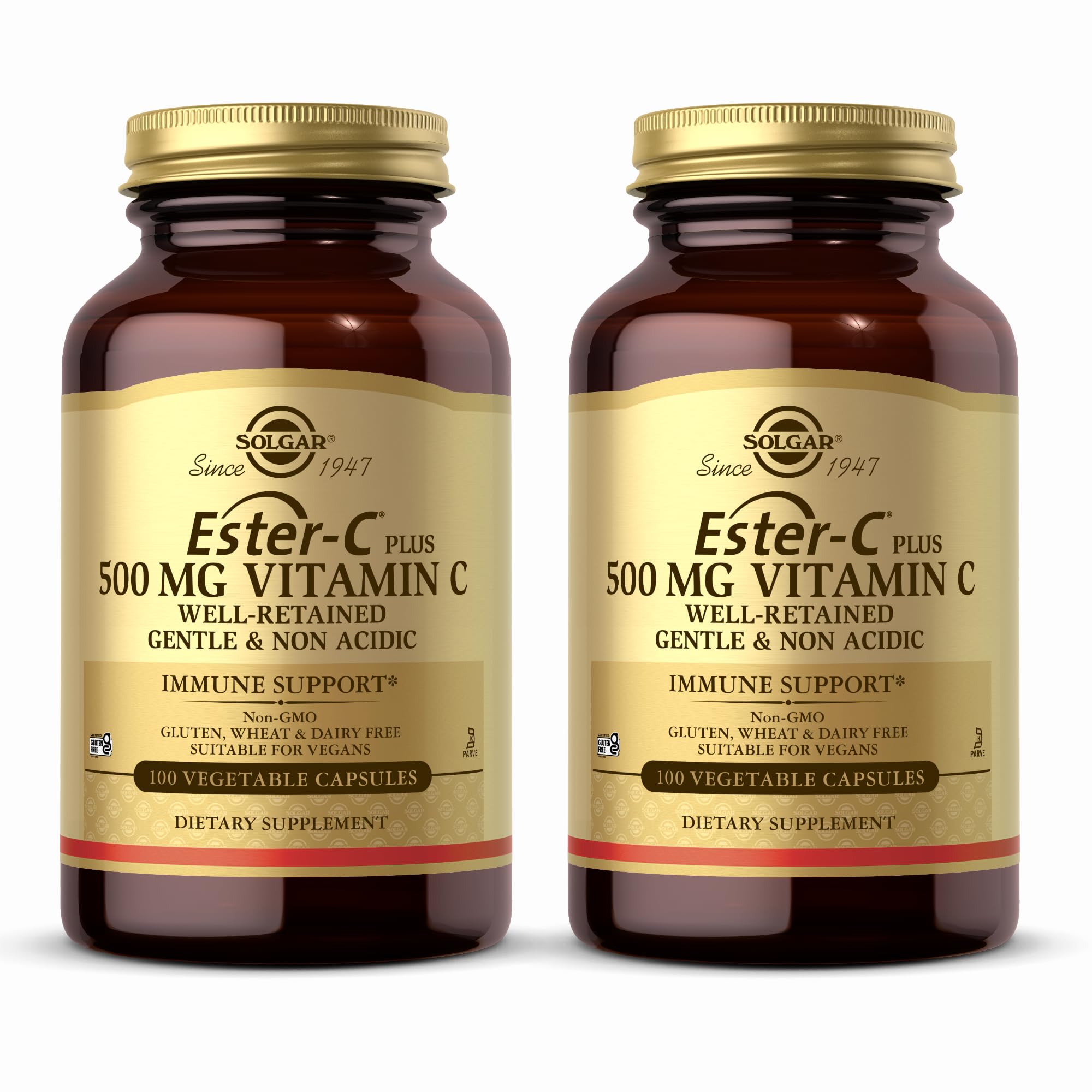 Solgar Ester-C Plus frasco de cápsulas, favorece la retención de vitamina C en células