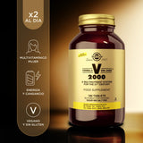 Solgar VM-2000: etiqueta de ingredientes que destaca antioxidantes y zinc.