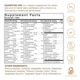Solgar Formula VM-75 etiqueta: información clara de vitaminas y minerales.