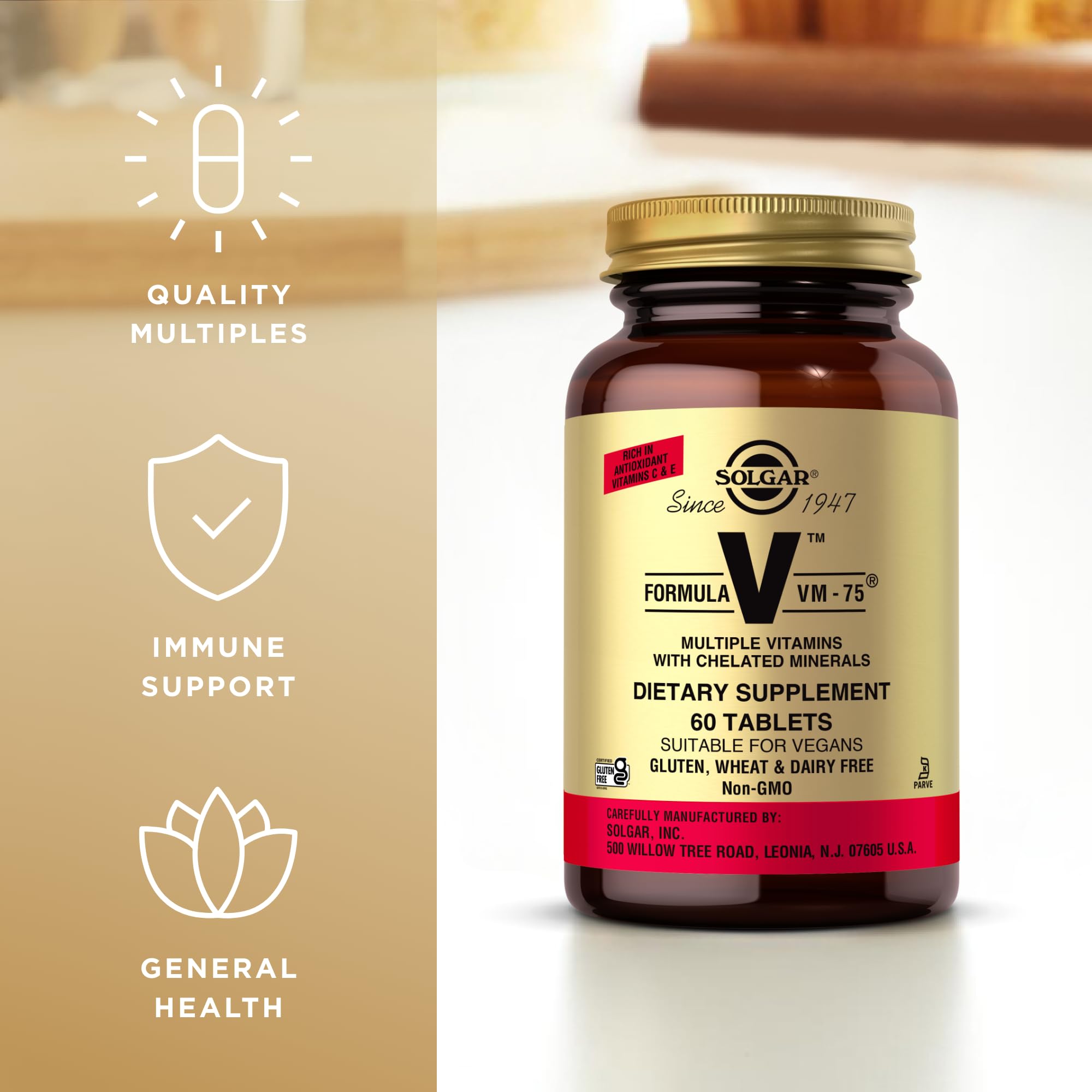 Solgar Formula VM-75 ingredientes: minerales quelados para mejor absorción.