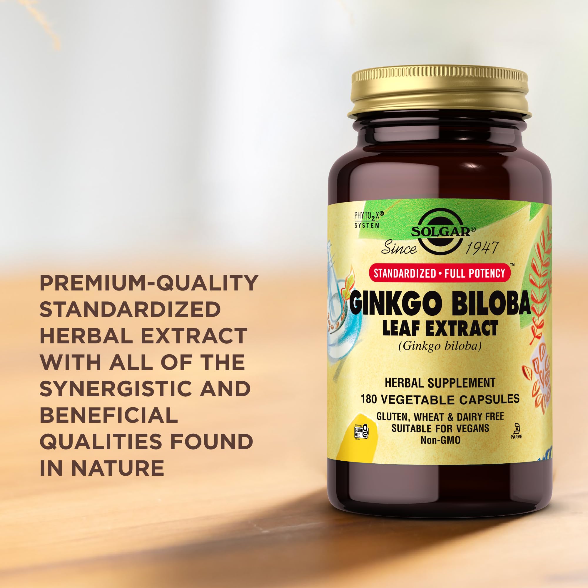Solgar Extracto de Ginkgo Biloba, tomando con agua, ritual diario de bienestar.