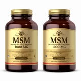 Solgar MSM 1000 mg frasco y etiqueta: soporte para movilidad diaria.