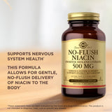 Solgar Niacina sin rubor 500 mg, empaque compacto para viaje