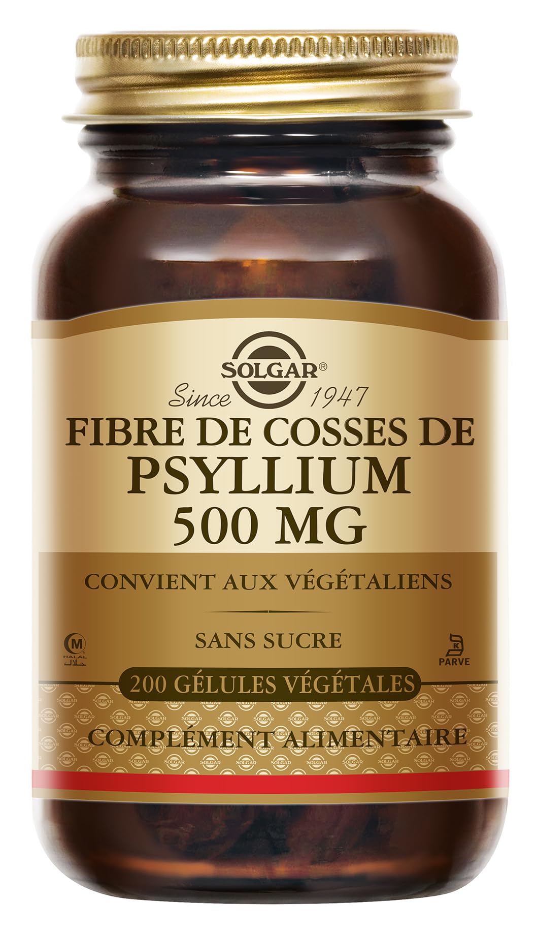 Solgar Psyllium Cascara: botella con fibra para la digestión diaria