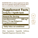 Solgar Resveratrol cápsulas vegetales: opción apta para dieta libre de gluten