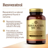 Solgar Resveratrol etiqueta detalle: información clara y certificaciones de calidad