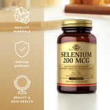 Solgar Selenium 200 mcg: caja de empaque compacto para guardar.