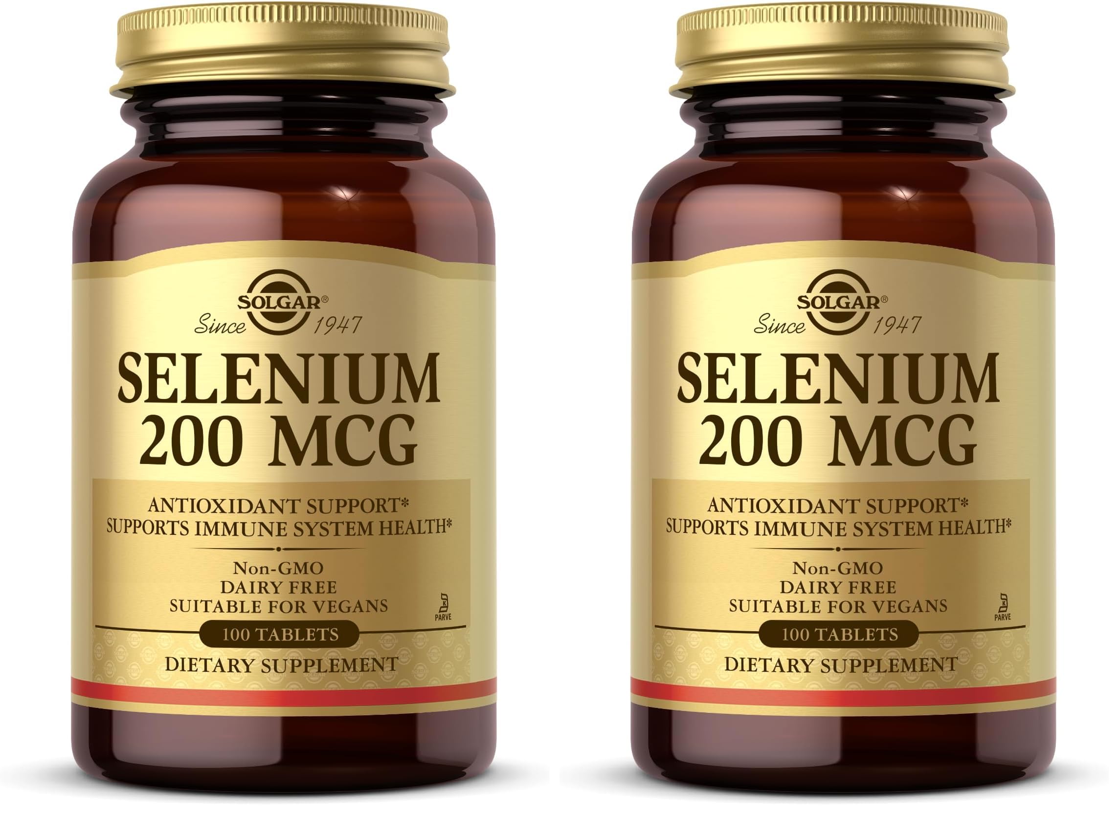 Solgar Selenio 200 mcg, botella de tabletas, aporta selenio, mineral esencial.