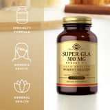 Solgar Super GLA 300 mg caja externa para almacenamiento.