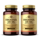 Solgar Ubiquinol 100 mg: botella de cápsulas blandas 50, antioxidante para apoyo diario.