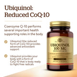 Solgar Ubiquinol 100 mg: etiqueta del producto para claridad y confianza.