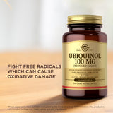 Solgar Ubiquinol 100 mg: imagen de producto en estante.