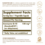 Solgar CoQ-10 Vegano, cápsulas vegetales para dieta vegetariana conveniente.