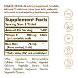 Frasco de 250 tabletas Solgar, dosis diaria de vitamina C