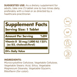 Solgar Vitamina D3 1000UI, etiqueta, soporte para salud inmune naturalmente.