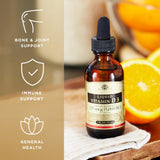 Solgar Vitamina D3 líquido sabor naranja en frasco de 2 onzas