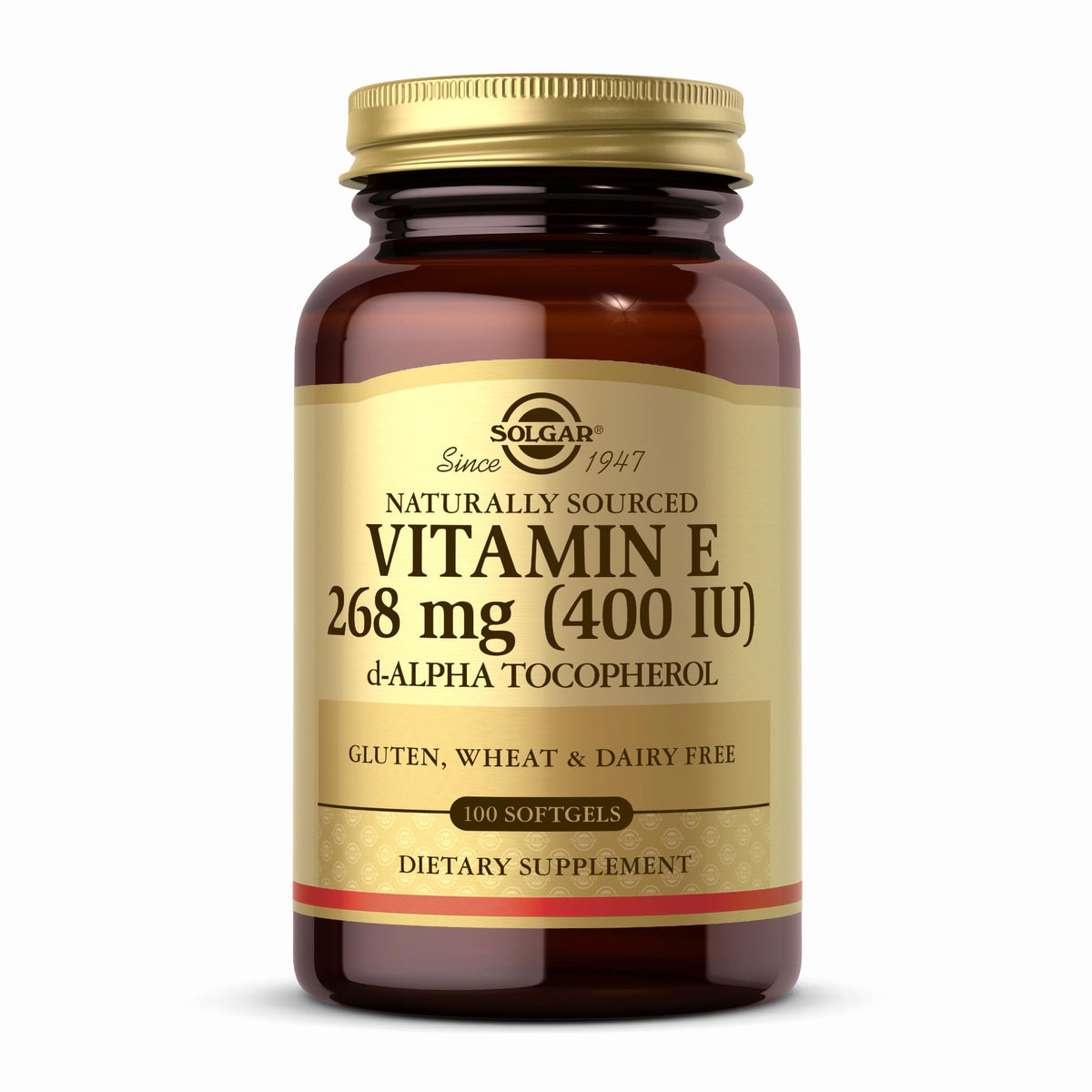 Solgar Vitamina E 268 mg, botella con cápsulas blandas para absorción óptima