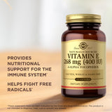 Solgar Vitamina E 268 mg, caja con 100 porciones para rutina diaria